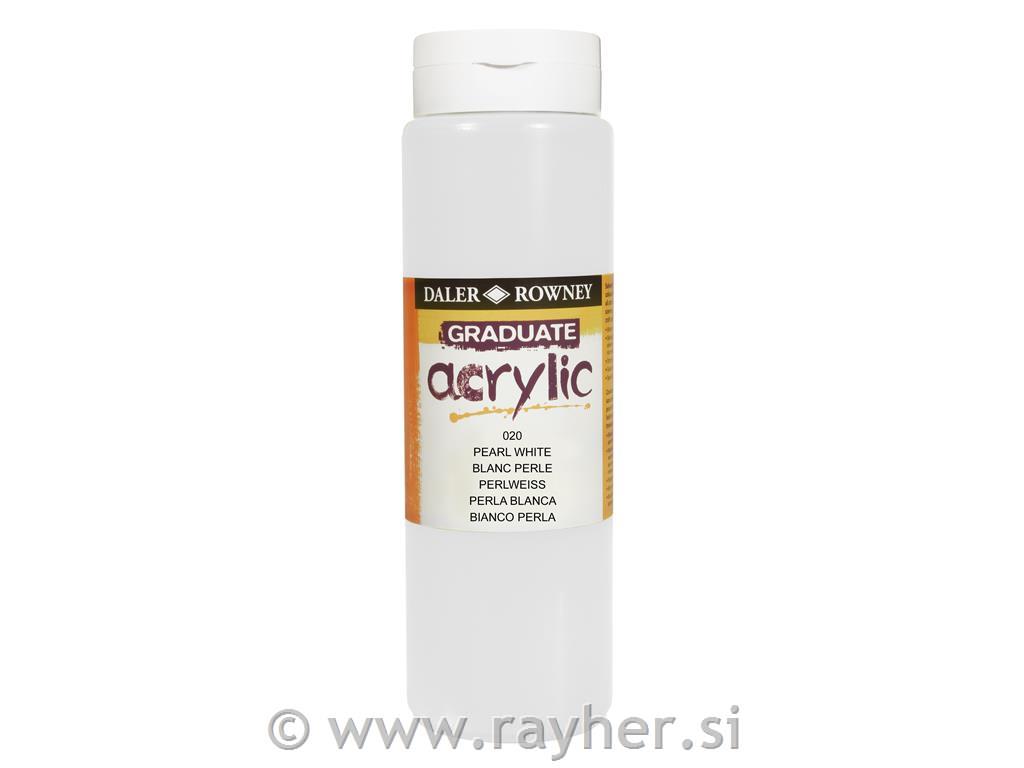Akrilna barva Graduate 500 ml Pearl White