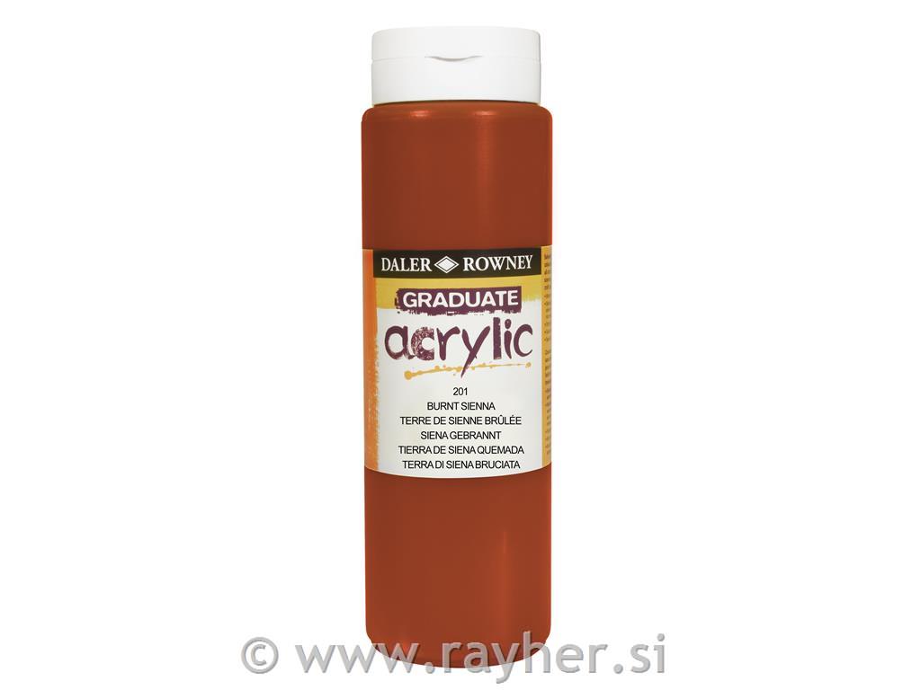 Akrilna barva Graduate 500 ml Burnt Sienna