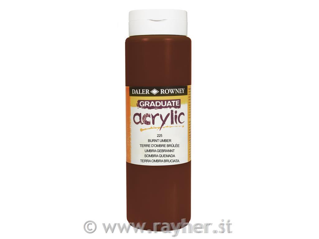 Akrilna boja Graduate 500 ml, Burnt Umbe