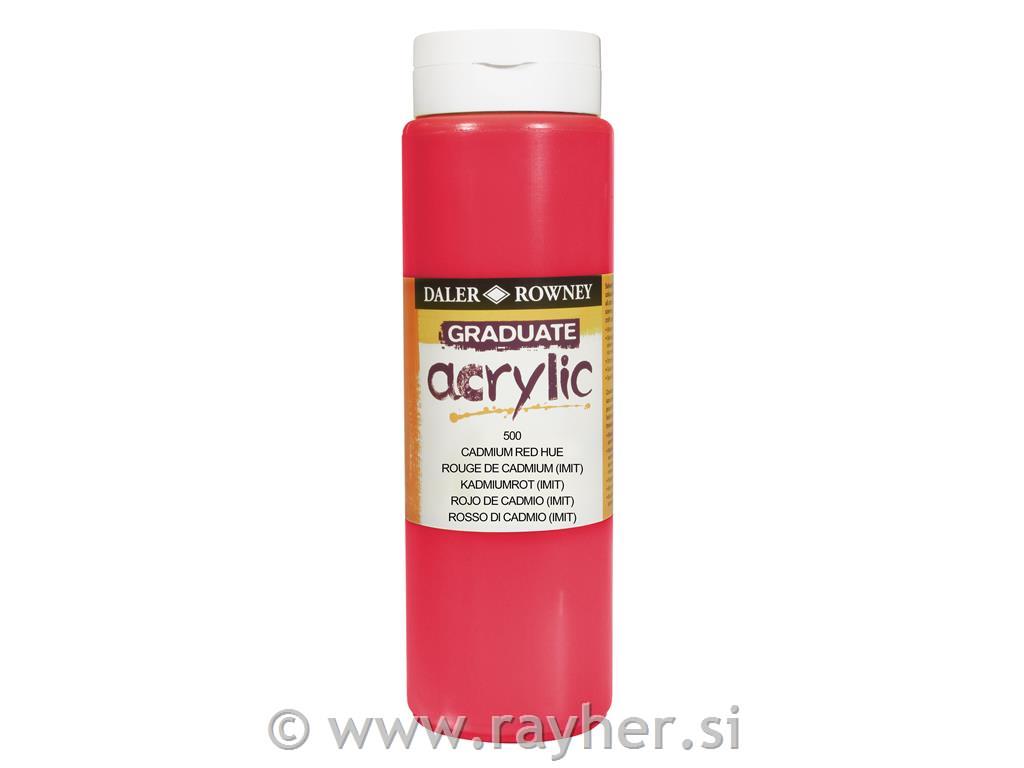 Akrilna boja Graduate 500 ml, Cadmium Re