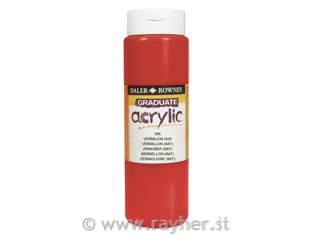 GRADUATE ACRYLIC 500ML Vermilion Hue