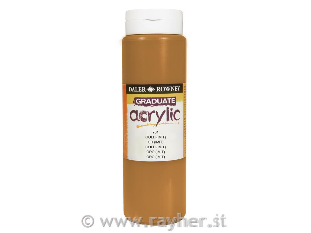 Akrilna boja Graduate 500 ml, Gold Imit