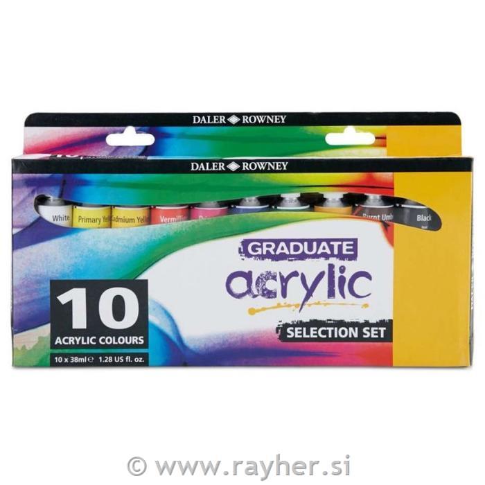 GRADUATE ACRYLIC INTRO SET 10X38ML