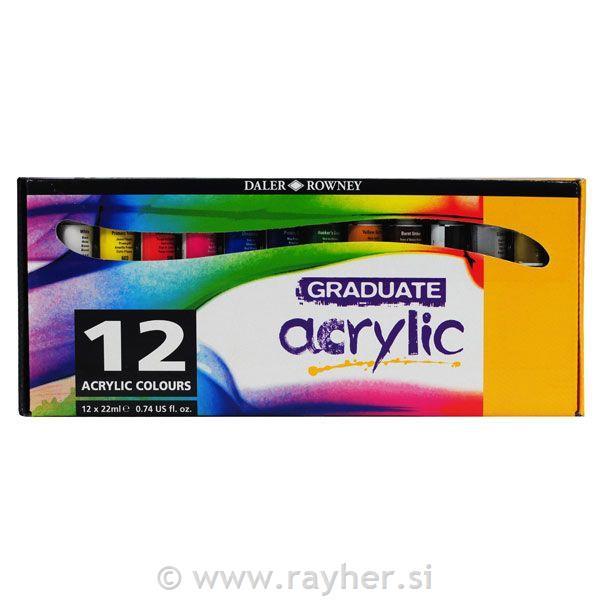 GRADUATE ACRYLIC SET 12X22ML