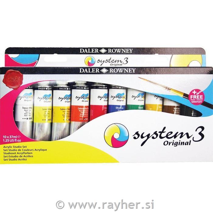 Sys3 OR, set akrilnih boja, Studio10x37 ml
