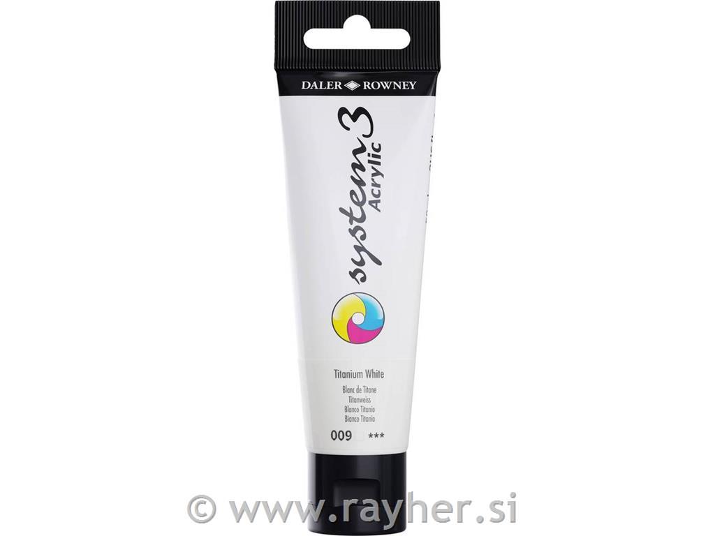 Akrilna boja Sys3 OR 59 mlTitanium White