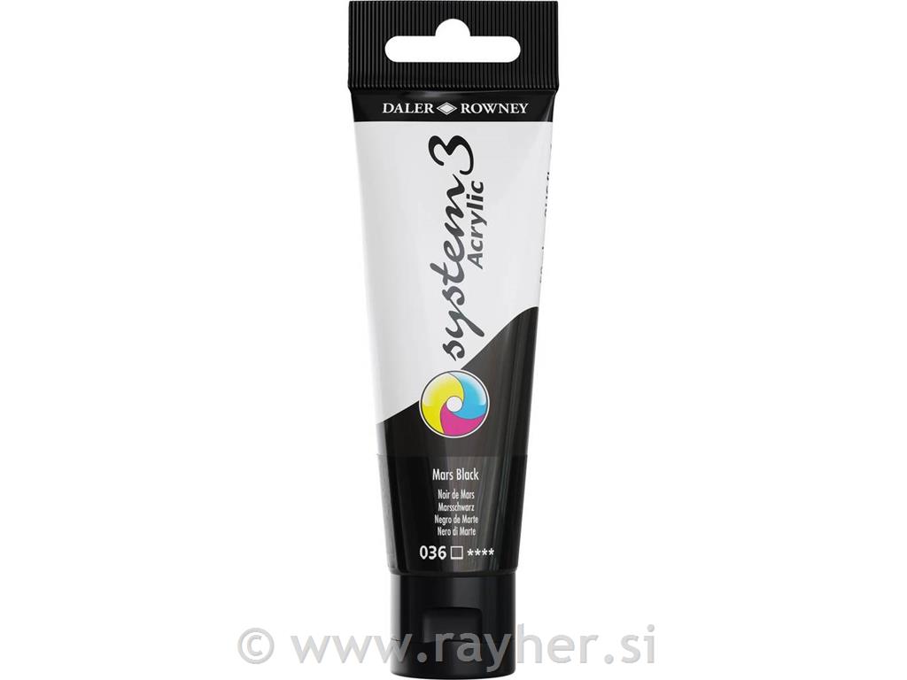 Akrilna boja Sys3 OR 59 mlMars Black