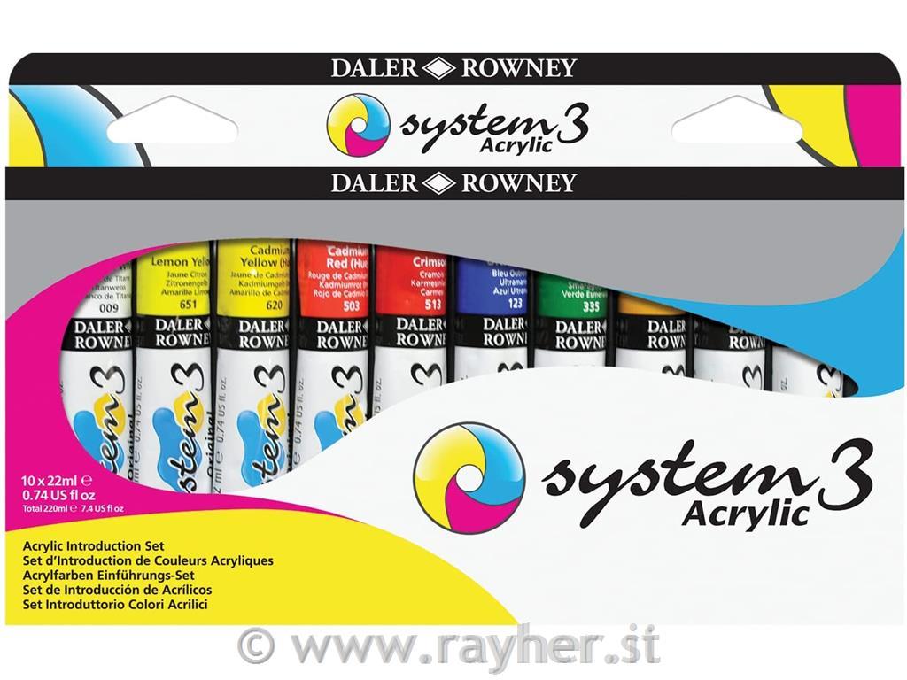 Sys3 OR, set akrilnih boja, Introduction, 10x22 ml