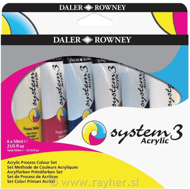 Sys3 OR, set akrilnih boja Process6x59ml