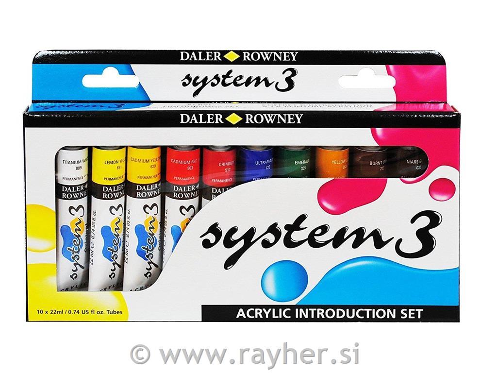 Sys3 OR, set akrilnih boja Selection8x59ml