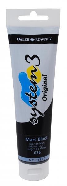 Akrilna boja Sys3 OR, 150 ml, Mars Black