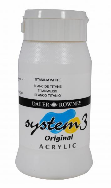 Akrilna boja Sys3 OR 500 ml, Titanium White