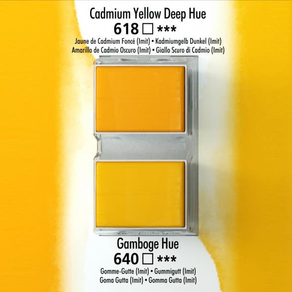 Akvarel boja, Aquafine, set 2, kockem yellow deep hue/gamboge hue