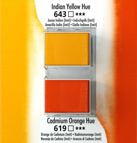 Akvarel boja, Aquafine, set 2, kockedian yellow hue/cdm orange hue