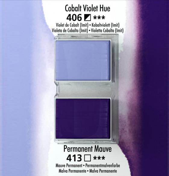 Akvarel boja, Aquafine, set 2, kockebalt violet hue/permanent mauve