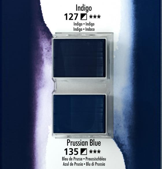 Akvarel boja, Aquafine, set 2, kockedigo/prussian blue