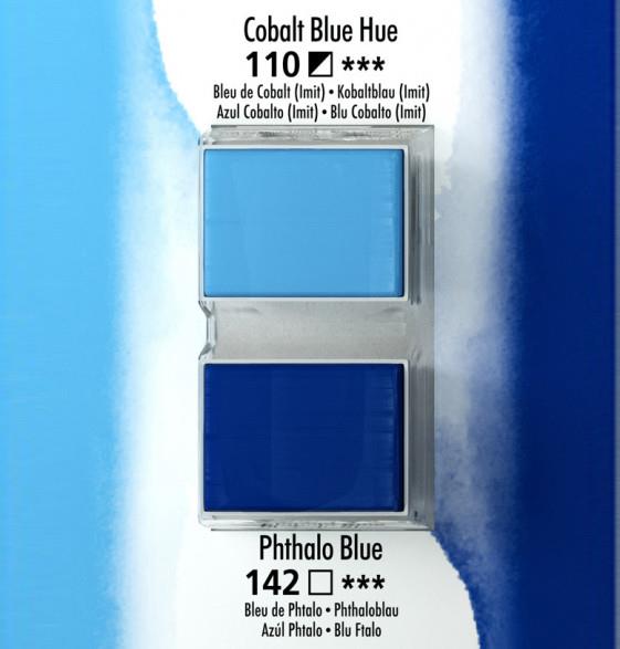 Akvarelna barva Aquafine set 2 cobalt blue hue/phtalo blue