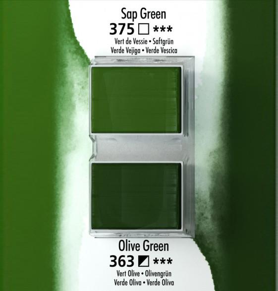 Akvarelna barva Aquafine set 2 sap green/olive green