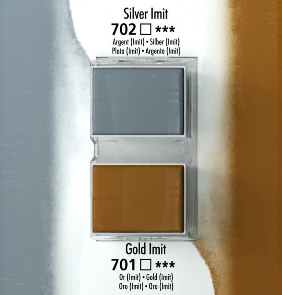 Akvarel boja, Aquafine, set 2, kockelver (imit.)/gold (imit.)