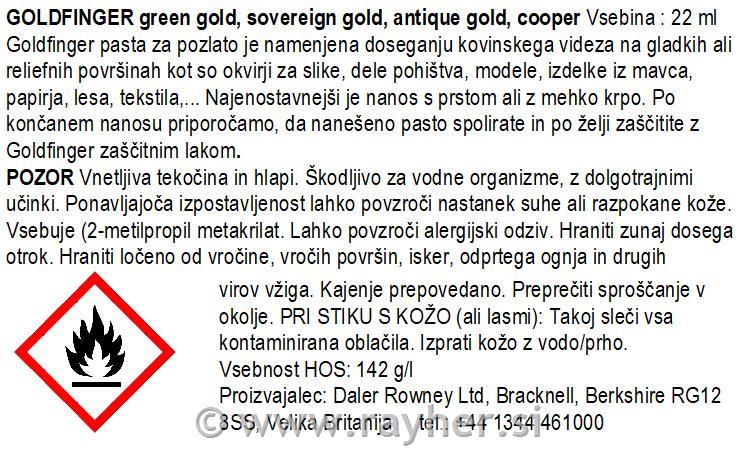 Pozlata Goldfinger, 22 ml, zlato
