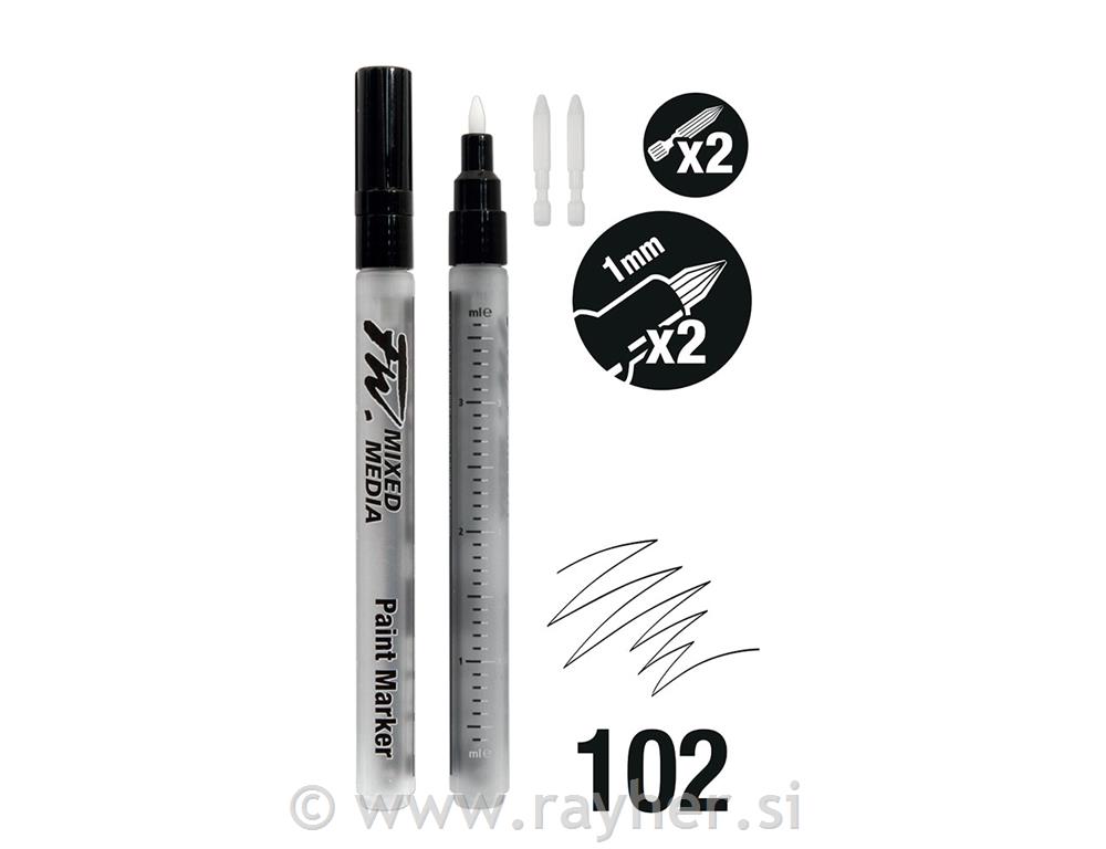 FW markeri 3 ml, trag debljine 1 mm, set2, hard point