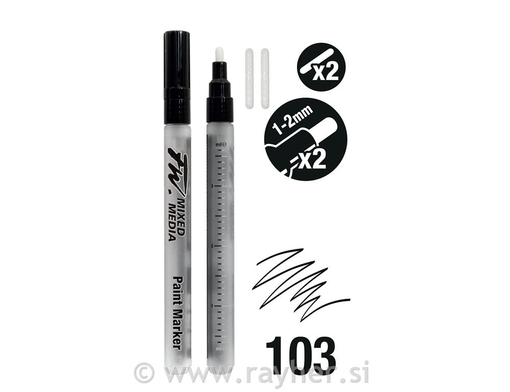 FW markeri 3 ml, trag debljine 1-2 mm, set 2, obli vrh