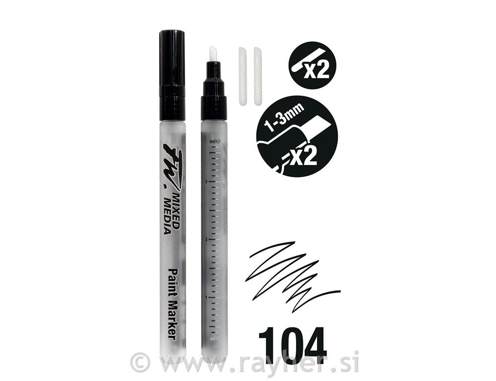 FW markeri 3 ml, trag debljine 1-33 mm,set 2, klinasti vrh