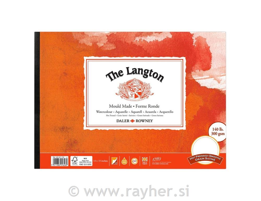 Akvarel blok Langton HP, 14x10" 300g/m2,12 listova