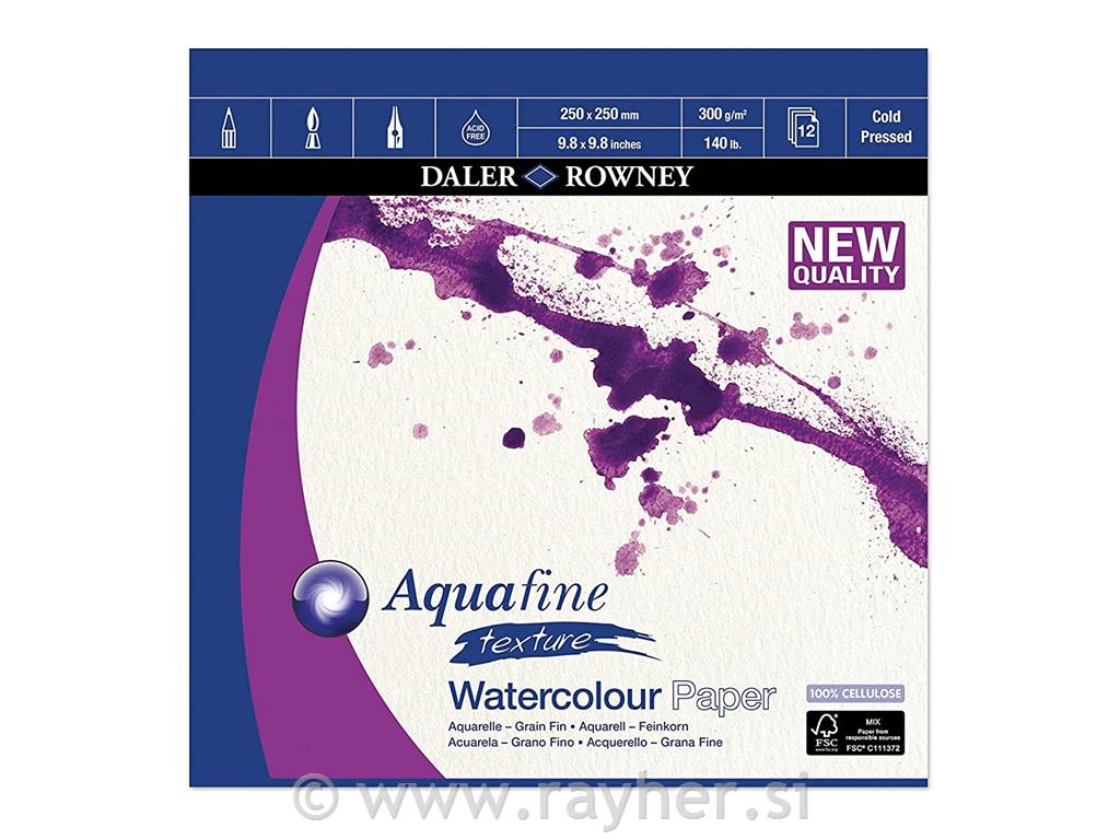 Akvarel blok Aquafine, 25x25 cm, 300g/m2, 12 listova, NOT