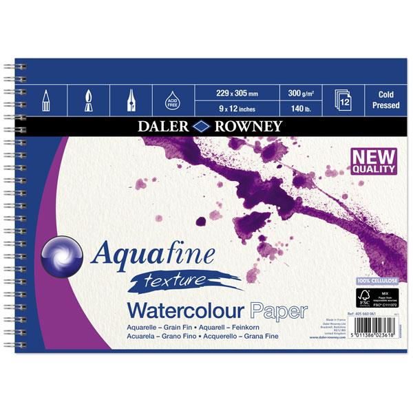 Akvarel blok, Aquafine, 23x30 cm, 300g/m2, 12 listova, spiralni uvez