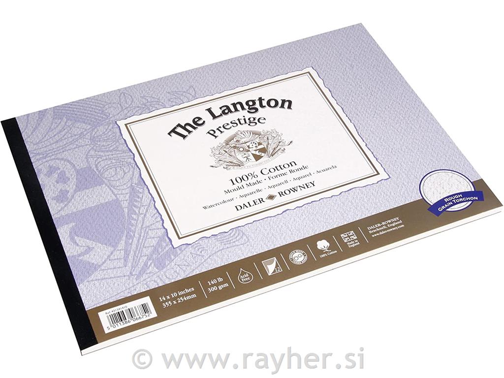 Akvarel blok, Langton, 35.5x25.4 cm, 300g/m2, 12 listova grube teksture, ROUGH,