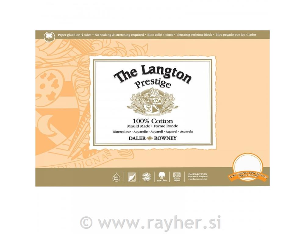 Akvarel blok, Langton, 30.5x22.9 cm, 300g/m2, 12 listova iznimno fine teksture,