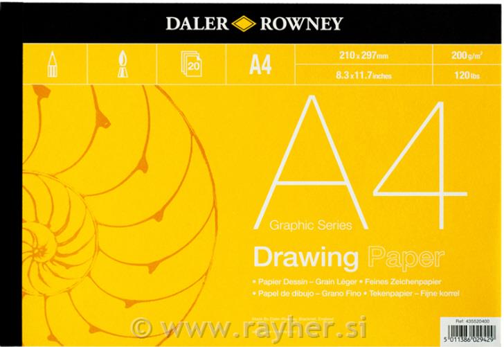Blok Graphic Series A4200 g/m2, 20 listova
