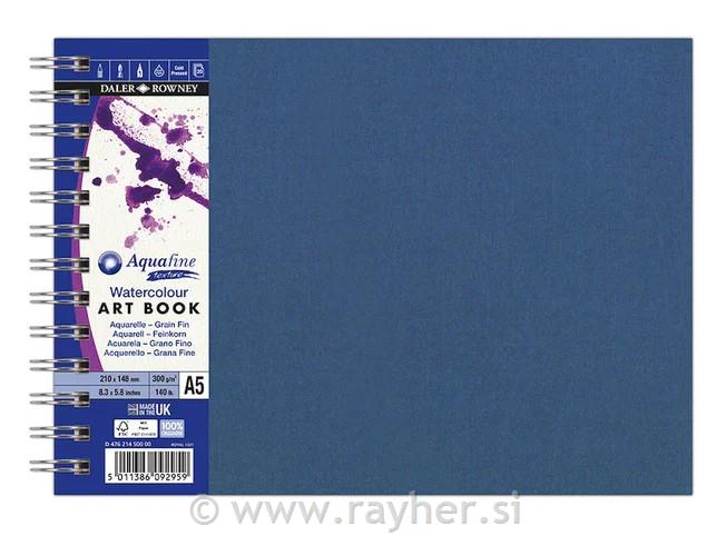 Akvarel blok Aquafine ArtBook A5 300g20 papira NOT Landscape