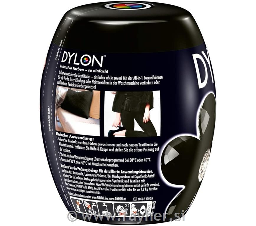 Dylon boja za tekstil, za bojanje u perilici rublja, Intense Black