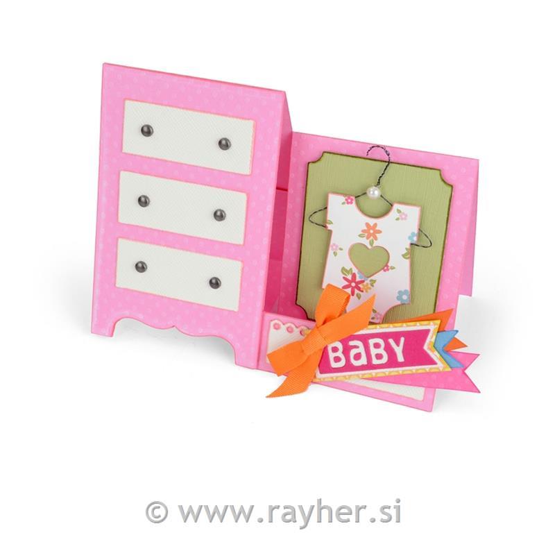 Sizzix Thinlits, Čestitka Dječja soba, set 12
