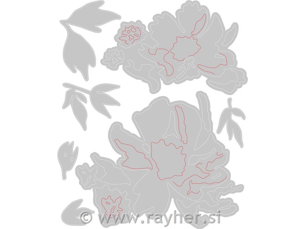 Sizzix Thinlits, Brushstroke Flowers, set 7, by Tim Holtz