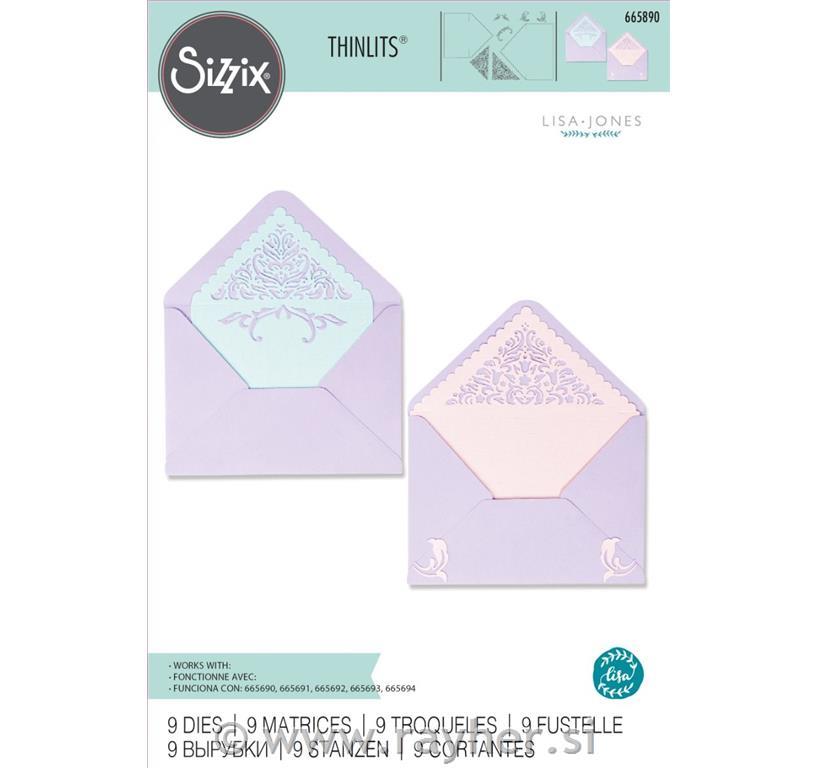 Sizzix Thinlits, Lace Envelope Liners