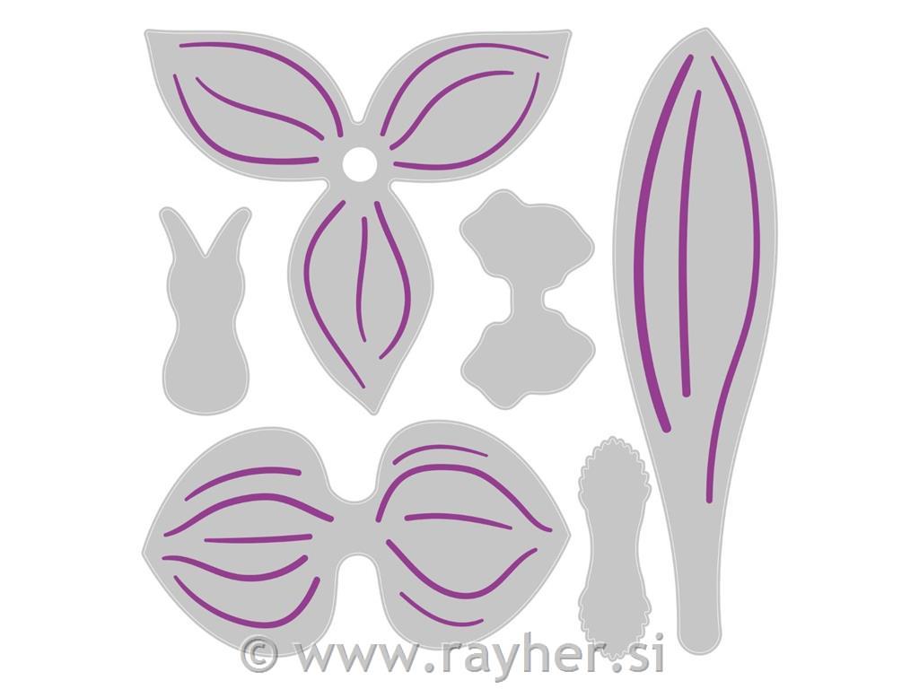 Sizzix Thinlits rezalne šablone, Orchid