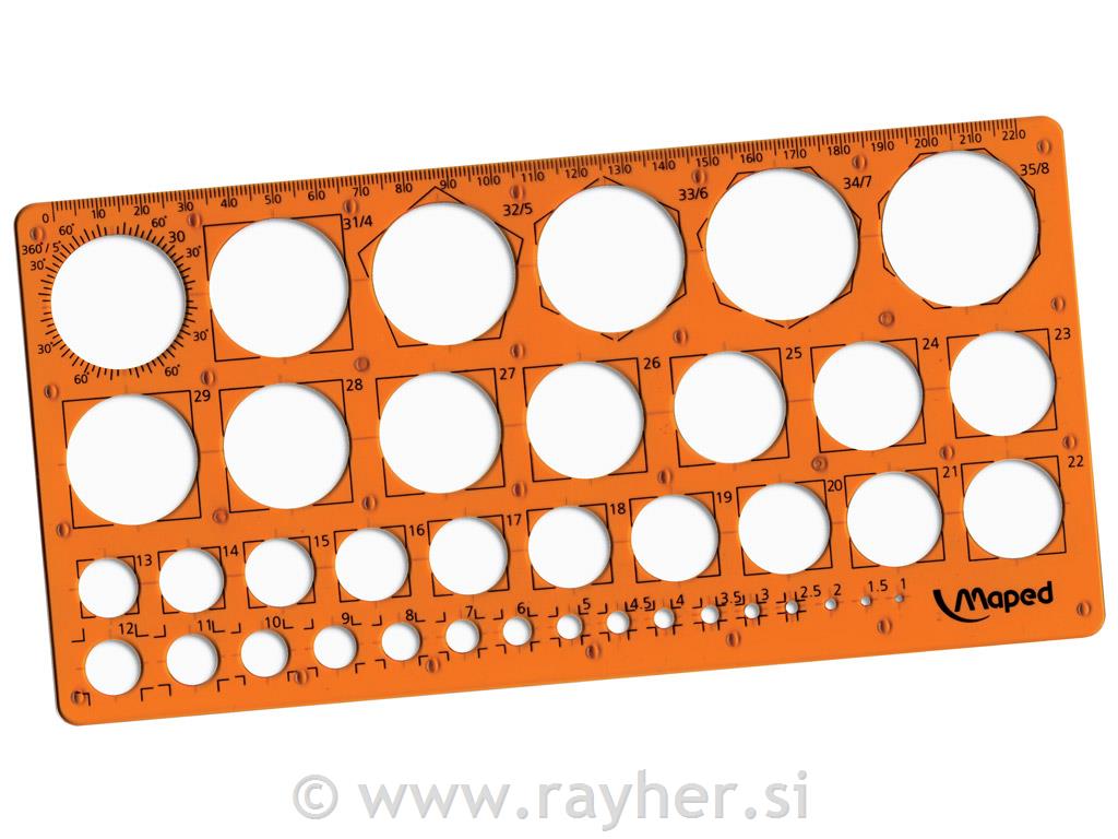 Circles Template 1-36 mm