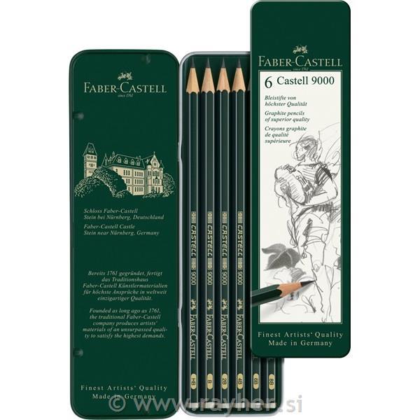 Pencils Castell 9000 set 6