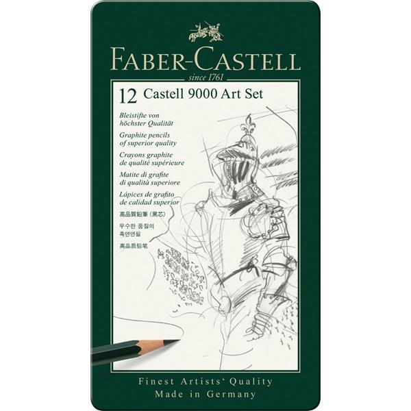 Set grafitnih olovki Castell 9000 Art, set 12 (8B-2H)