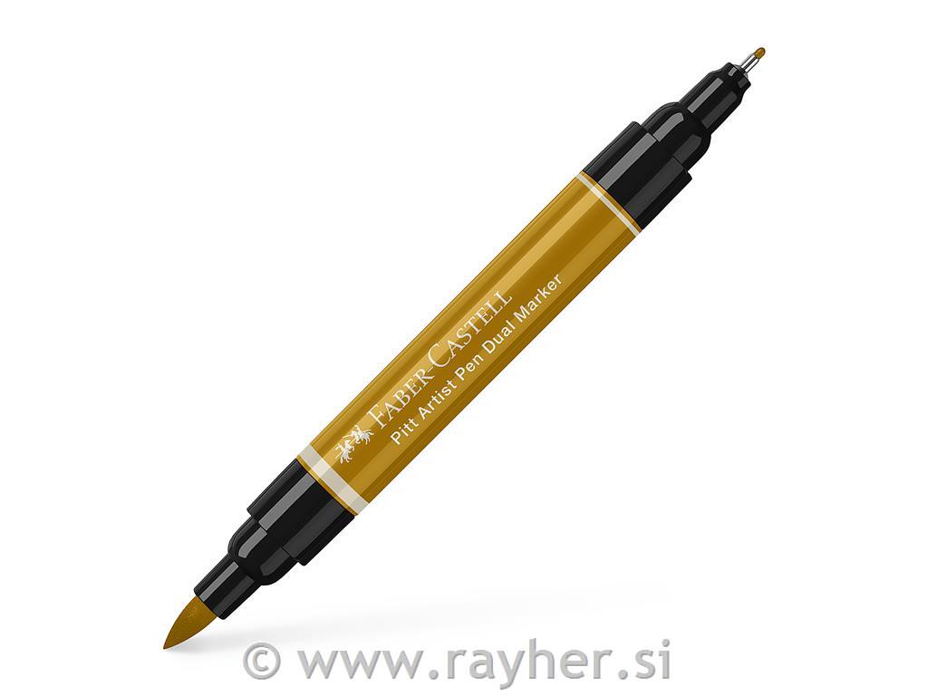 PITT Artists Pen Dual Marker 168; Green Gold