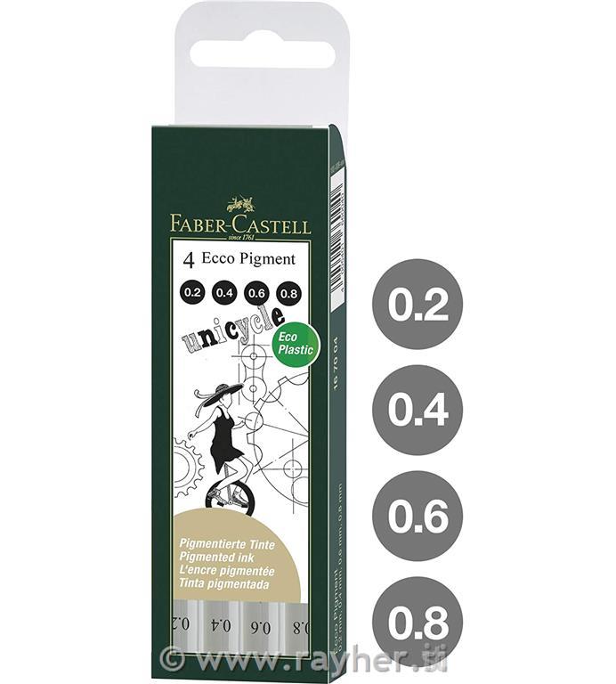 Flomasteri Ecco Pigment, set 6