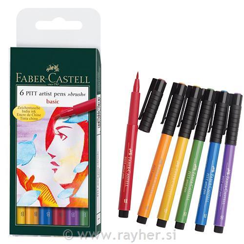 PITT artist pen B osnovne boje, set 6