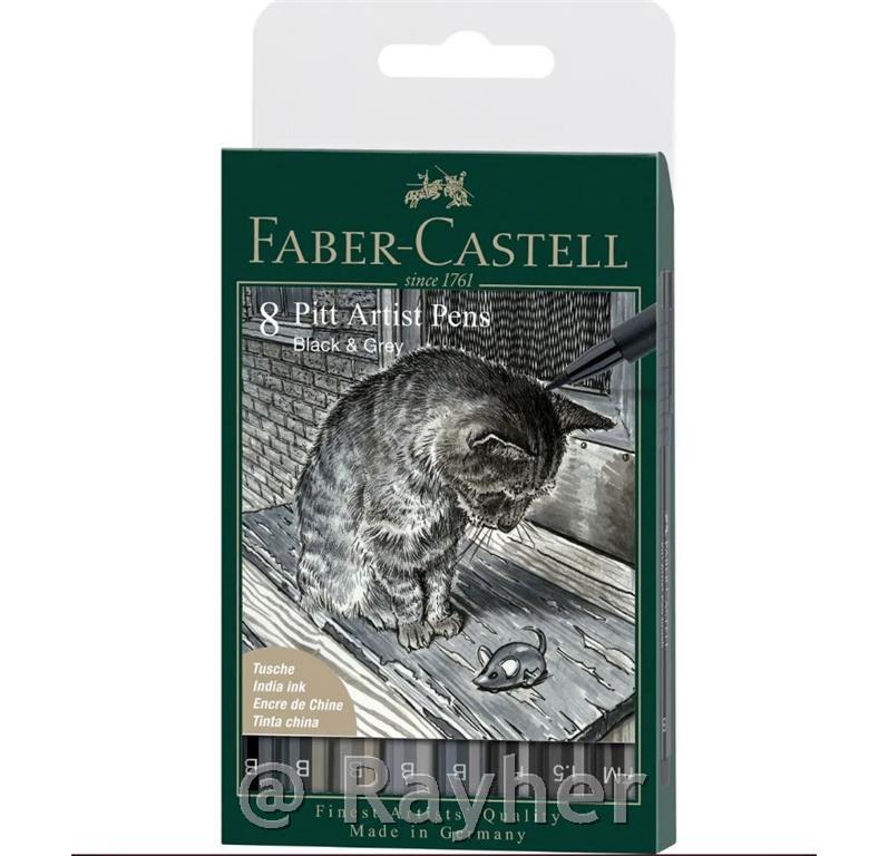 PITT Artist set 8 Black&Grey