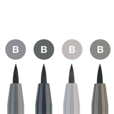 PITT Artist pen B Comic set 4 sivi
