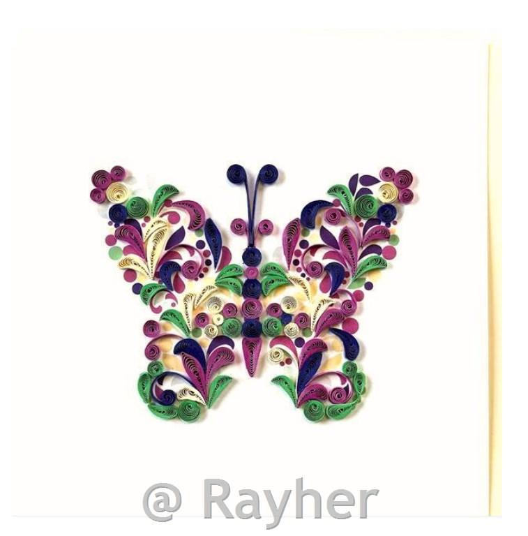 Čestitka Petit Pétales, Leptir + kuverta