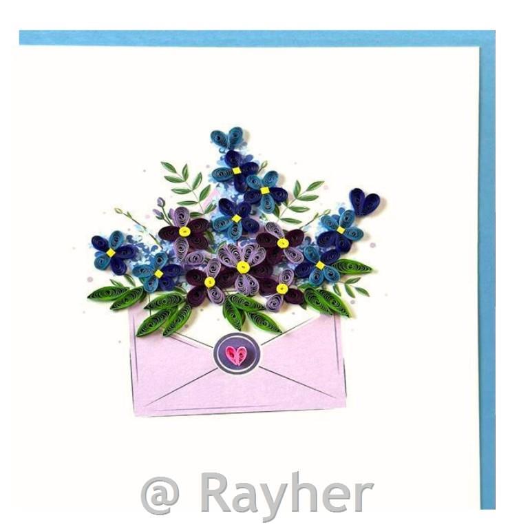 Čestitka Petit Pétales, Cvijeće u kuverti+kuverta