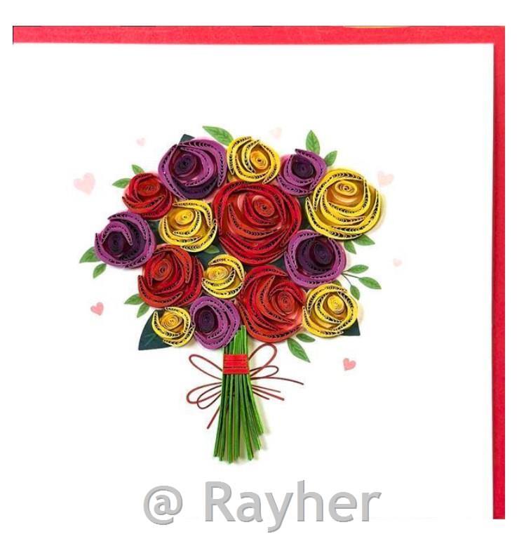 Čestitka Petit Pétales, Buket cvijeća+kuverta